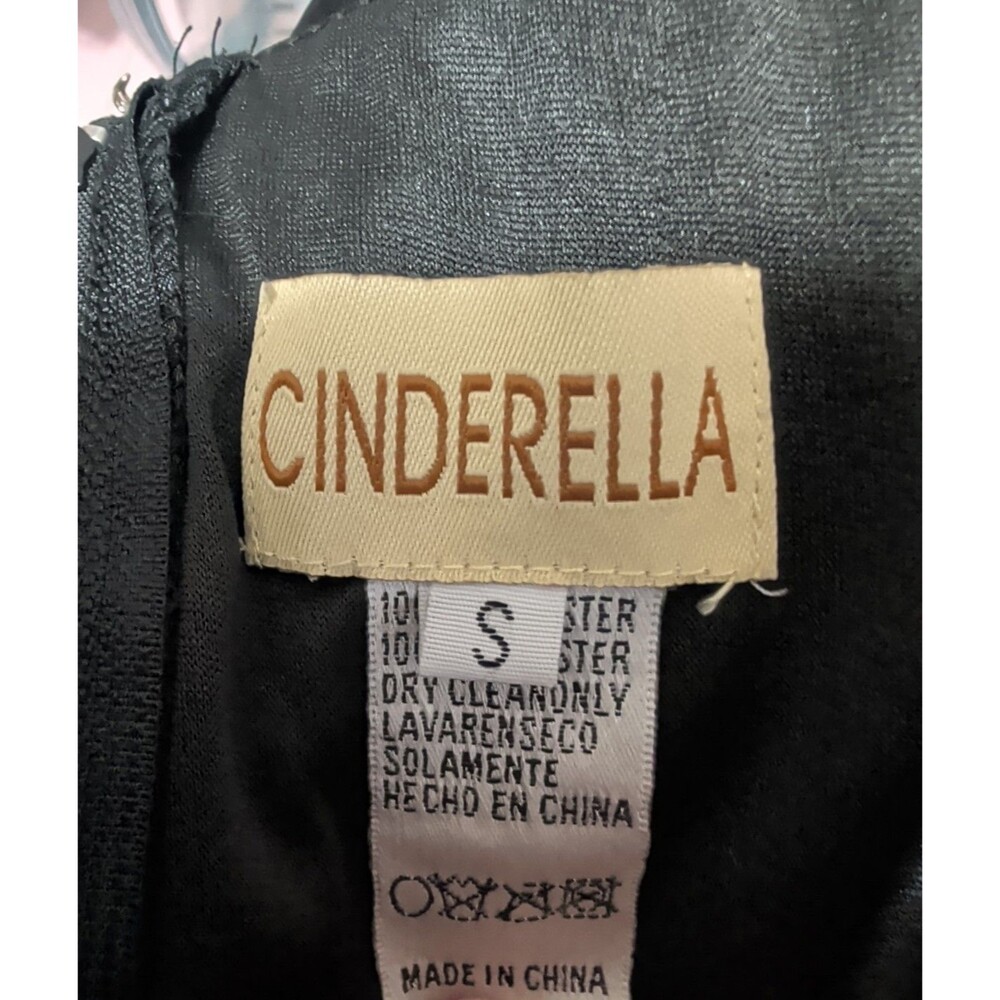 Women's Size Small Black Satin Halter Neck Formal Dress Evening Gown - Picture 6 of 12